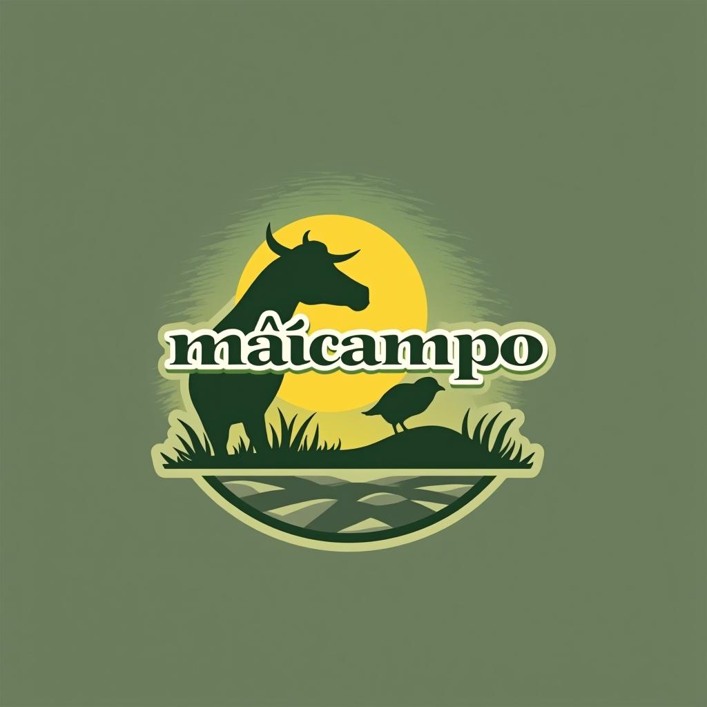  design a logo, contenido digital agrícola, datos técnicos, curiosidades y demás aspectos de la agricultura , with the text 'mácampo'.