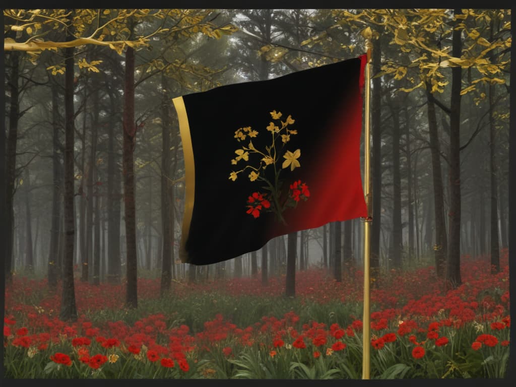 flag:((black:forest),(red:music),(golden:flowers))