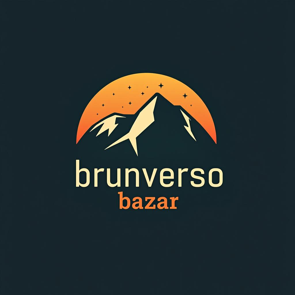  design a logo, bruniverso , with the text 'bruniverso bazar '.