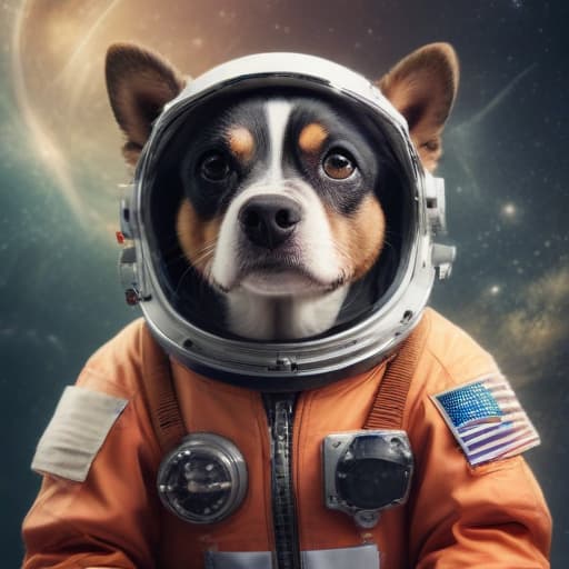 Dog as an austronaut