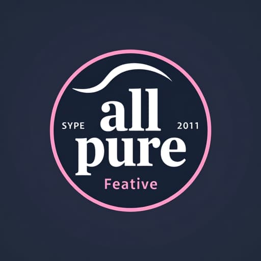  make a logo with tag line 'all pure'