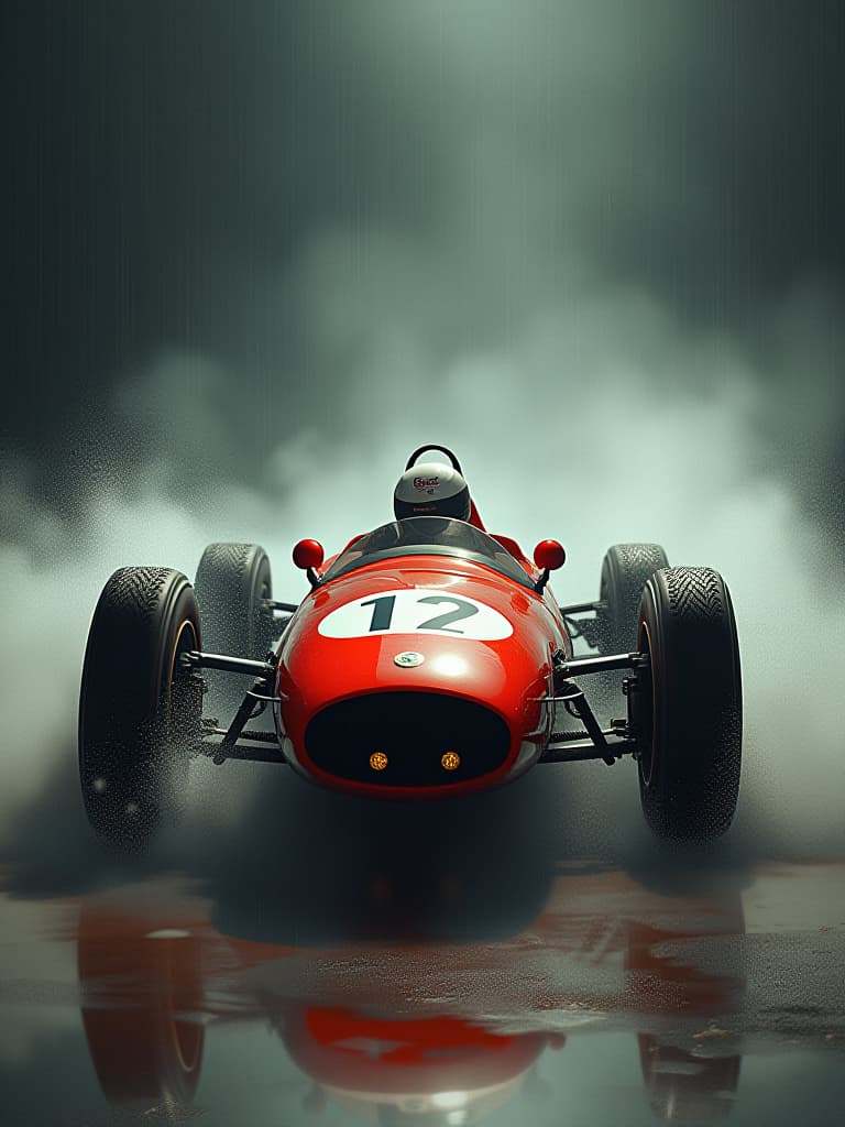  red race car, in the style of sam spratt, historical illustrations, old masters, genndy tartakovsky, soggy, masaccio, monochromatic realism hyperrealistic, full body, detailed clothing, highly detailed, cinematic lighting, stunningly beautiful, intricate, sharp focus, f/1. 8, 85mm, (centered image composition), (professionally color graded), ((bright soft diffused light)), volumetric fog, trending on instagram, trending on tumblr, HDR 4K, 8K