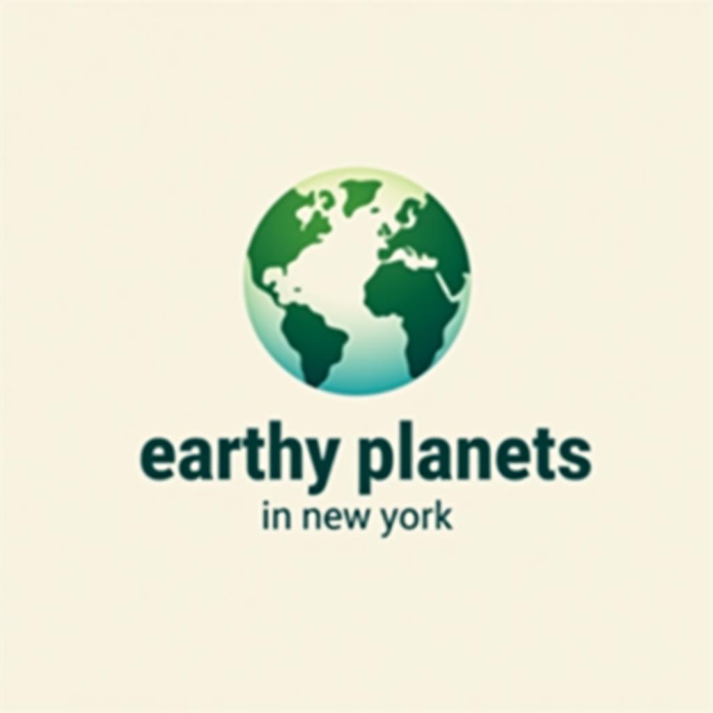  design a logo earth logo, minimal modern style, with the text 'earthy planets in new york'.