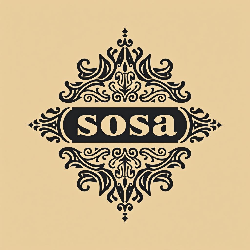  design a logo, logo para empresa de bordados industriais personalizados, with the text 'sosa'.