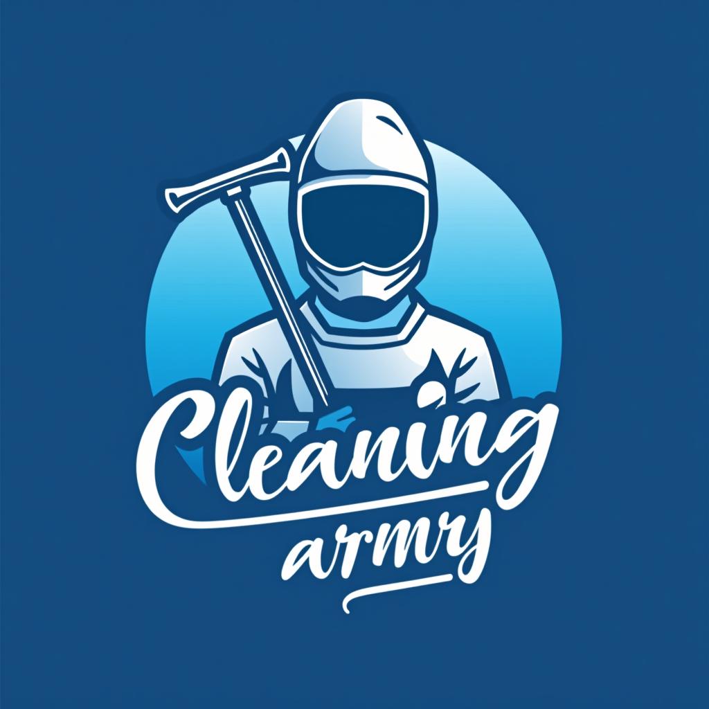  design a logo, cleaning service, with the text 'cleaning army '.