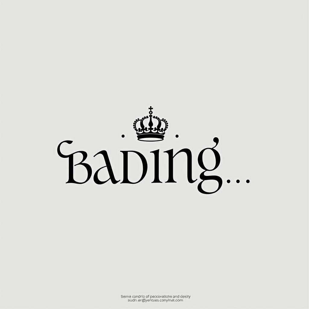  bading..., (logo), elegant, chic, stylish, sophisticated, high fashion, modern serif font, monochrome, simple, iconic