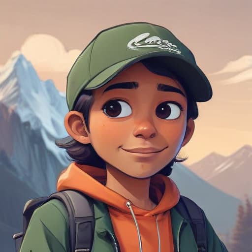 Cocodeep in Cartoon style with Mountains background