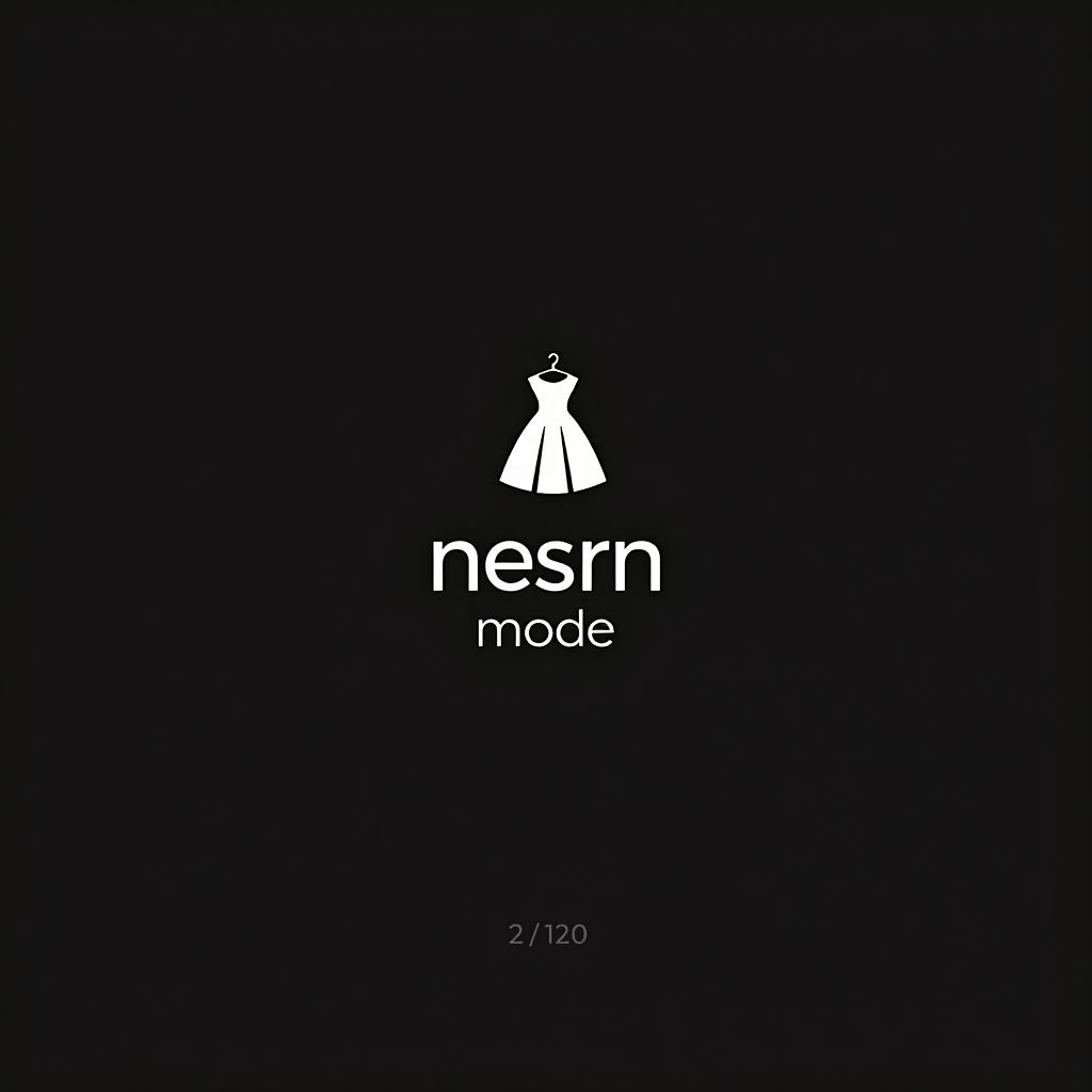  design a logo, in a minimalism style. n m logo nesrin mode mit kleidern schwarz weiß elegant türkei , with the text 'nesrin mode '.