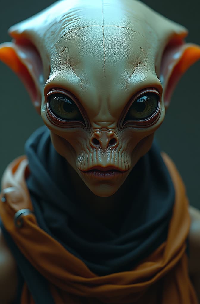  alien from area 51, realistic, portrait, art by donato giancola and greg rutkowski, realistic face, digital art, trending on artstation hyperrealistic, full body, detailed clothing, highly detailed, cinematic lighting, stunningly beautiful, intricate, sharp focus, f/1. 8, 85mm, (centered image composition), (professionally color graded), ((bright soft diffused light)), volumetric fog, trending on instagram, trending on tumblr, HDR 4K, 8K