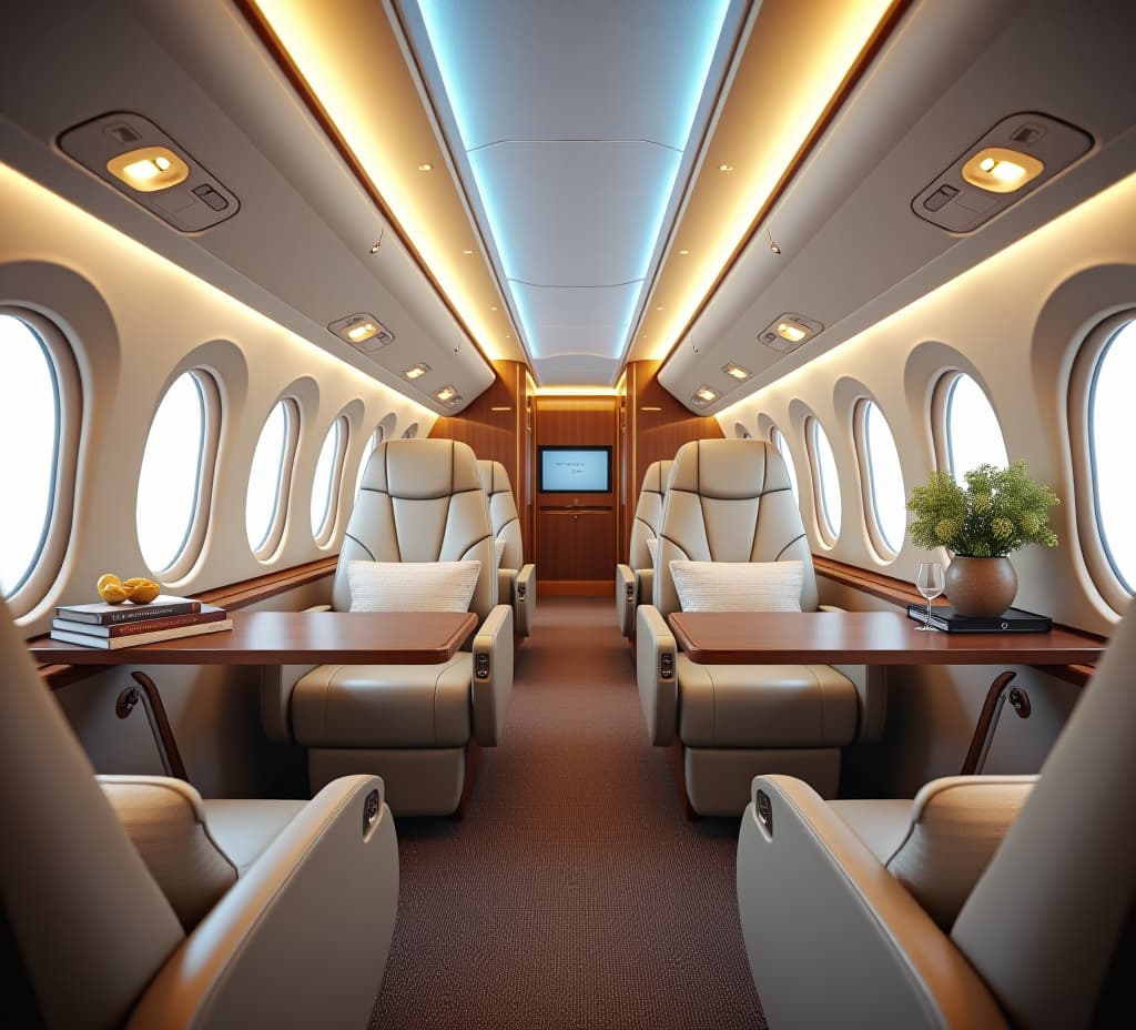  five star luxury air travel service rating. vip passenger experience. 3d rendering