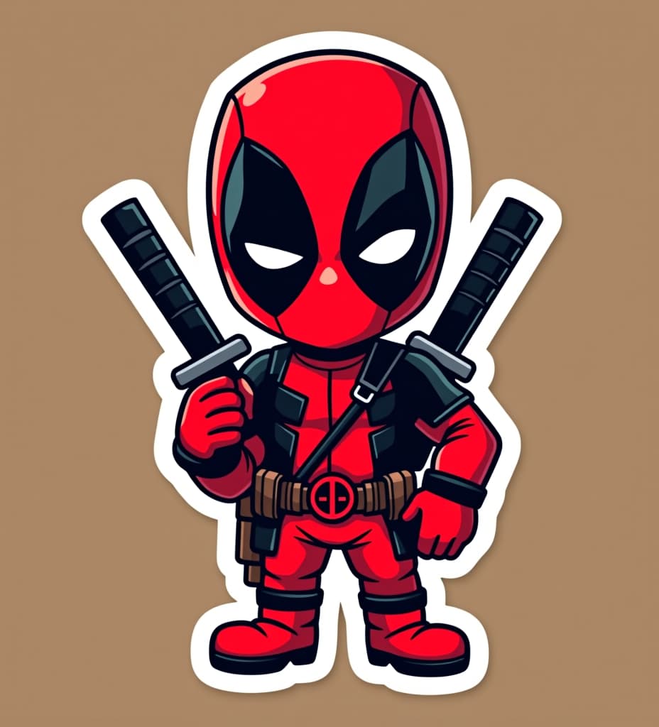  deadpool sticker art cartoon