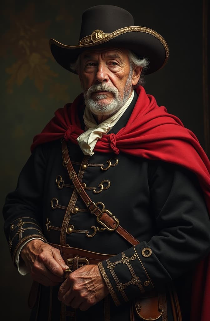  viejo soldado fuerte, high quality high detail painting by rembrandt, hd, photorealistic lighting, style of rembrandt hyperrealistic, full body, detailed clothing, highly detailed, cinematic lighting, stunningly beautiful, intricate, sharp focus, f/1. 8, 85mm, (centered image composition), (professionally color graded), ((bright soft diffused light)), volumetric fog, trending on instagram, trending on tumblr, HDR 4K, 8K