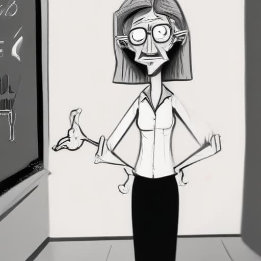 skinny teacher cartoon