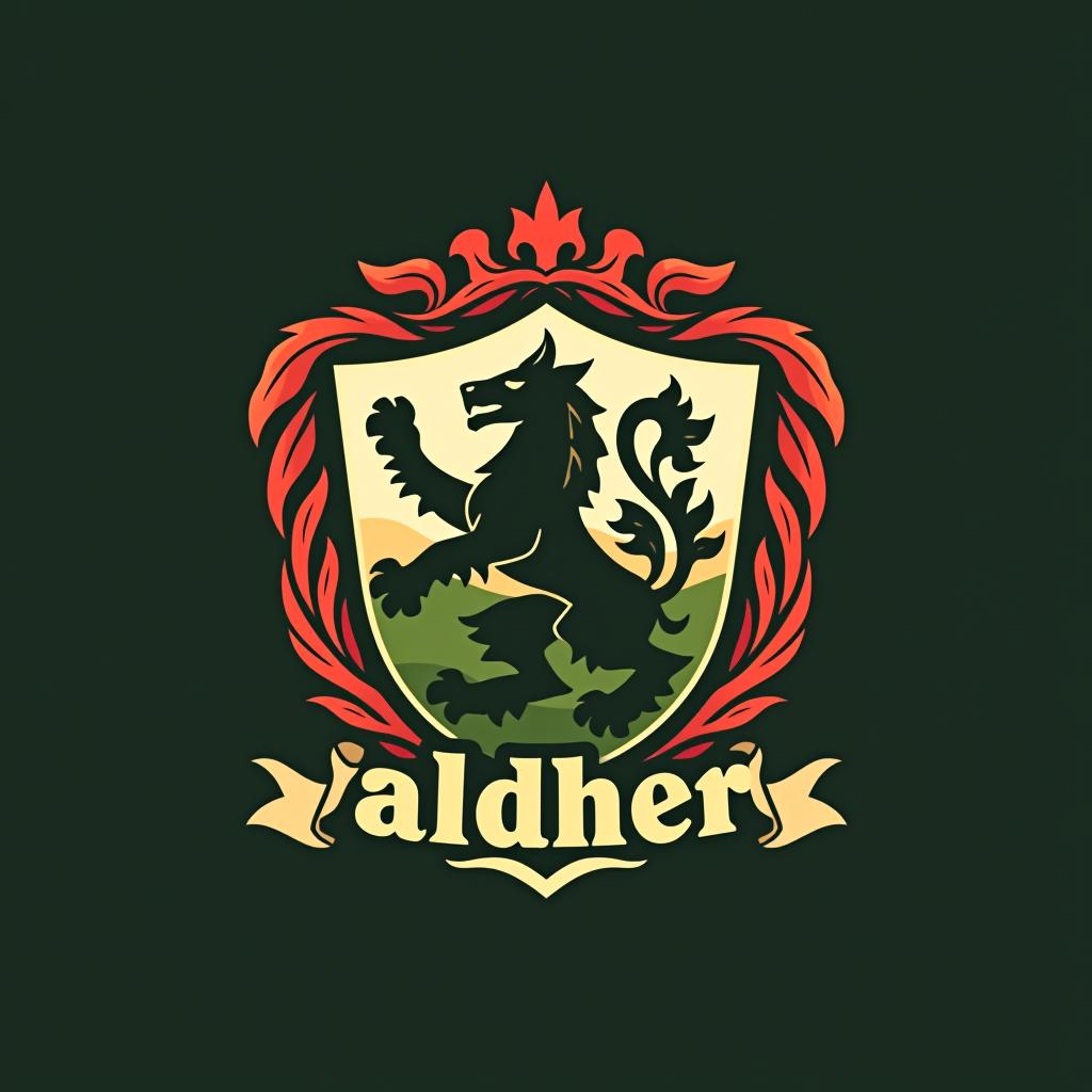  design a logo, familienwappen, with the text 'waldherr'.