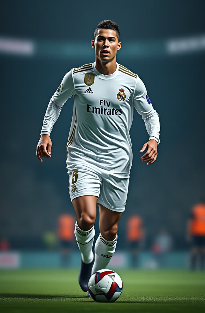  cristiano ronaldo pixel art real madrid hyperrealistic, full body, detailed clothing, highly detailed, cinematic lighting, stunningly beautiful, intricate, sharp focus, f/1. 8, 85mm, (centered image composition), (professionally color graded), ((bright soft diffused light)), volumetric fog, trending on instagram, trending on tumblr, HDR 4K, 8K