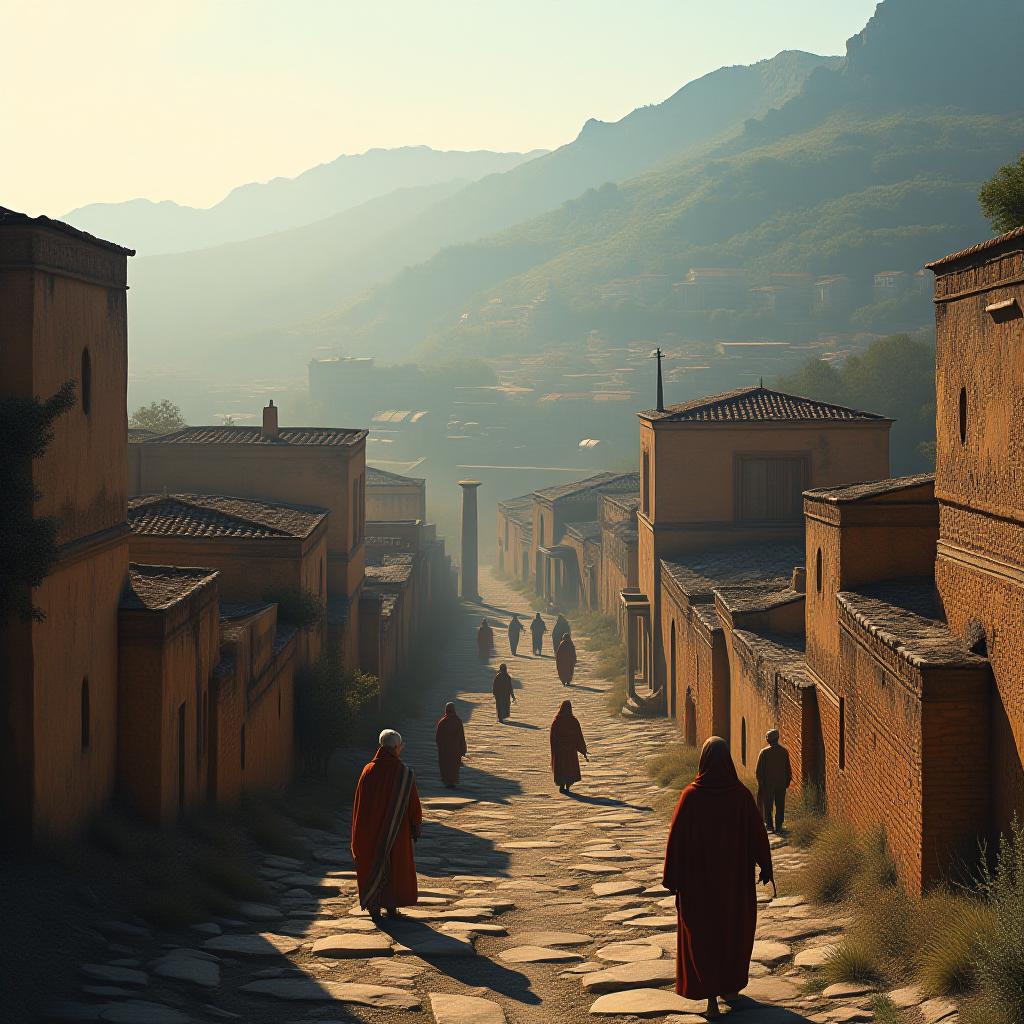  a visual of the ancient appearance of a place in the southeast region of turkey. the visual should include plenty of historical and cultural elements. it should also be a city view. hyperrealistic, full body, detailed clothing, highly detailed, cinematic lighting, stunningly beautiful, intricate, sharp focus, f/1. 8, 85mm, (centered image composition), (professionally color graded), ((bright soft diffused light)), volumetric fog, trending on instagram, trending on tumblr, HDR 4K, 8K