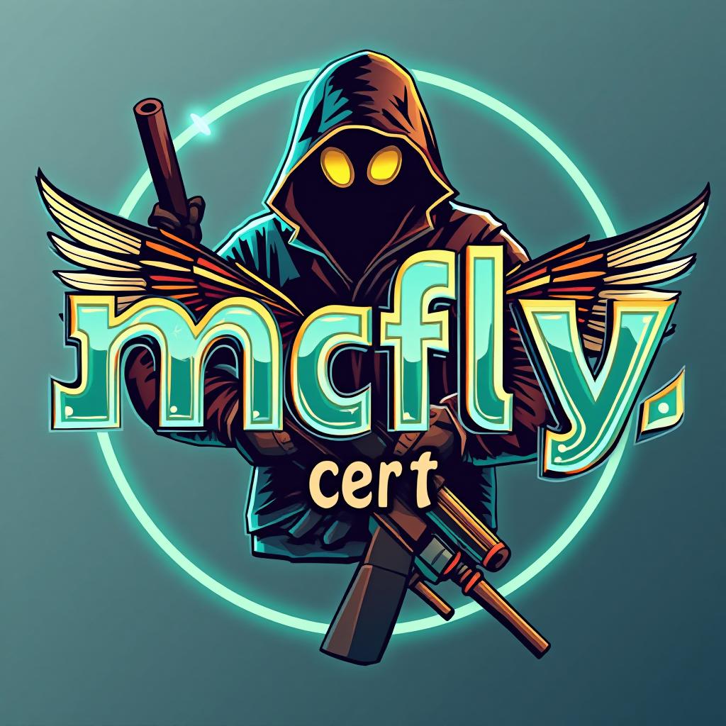  design a logo, estilo call of duty, colores brillantes , with the text 'mcfly'.