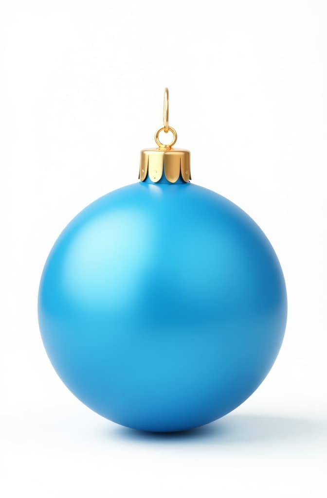  flat illustration, flaticon, (illustration:1.15), 3d blue ball christmas toy isolated on solid white background , [cory loftis, strobist, pascal campion :: 0.2]