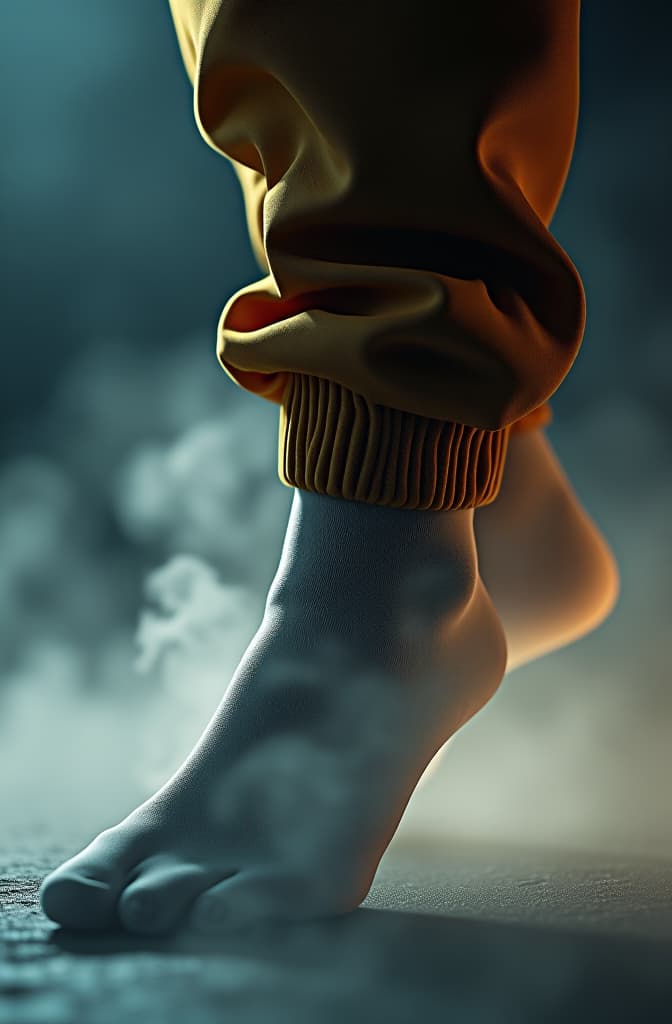  the study of the foot hyperrealistic, full body, detailed clothing, highly detailed, cinematic lighting, stunningly beautiful, intricate, sharp focus, f/1. 8, 85mm, (centered image composition), (professionally color graded), ((bright soft diffused light)), volumetric fog, trending on instagram, trending on tumblr, HDR 4K, 8K