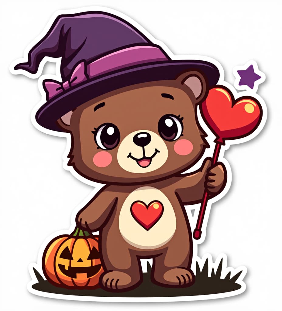  care bear halloween sticker art cartoon