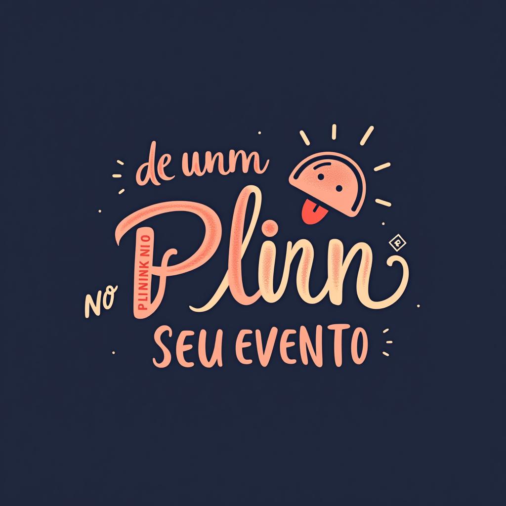  design a logo, plinn, with the text 'de um plinn no seu evento '.