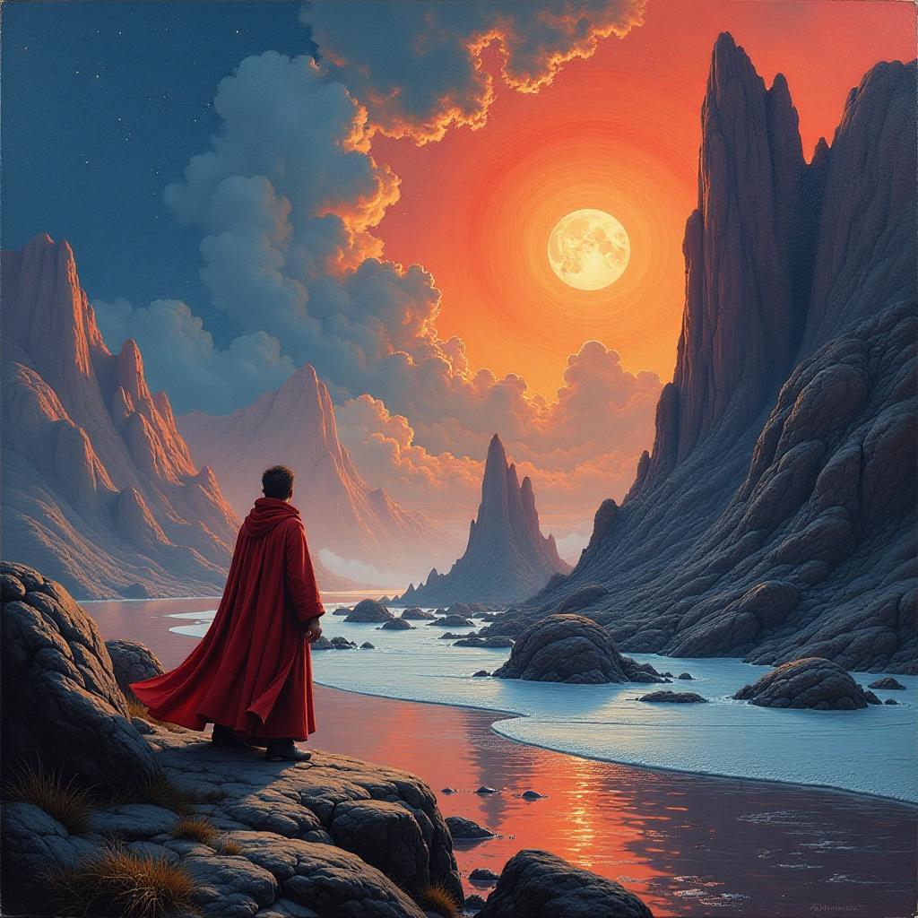  an oil painting in 80's fantasy poster art of prompt