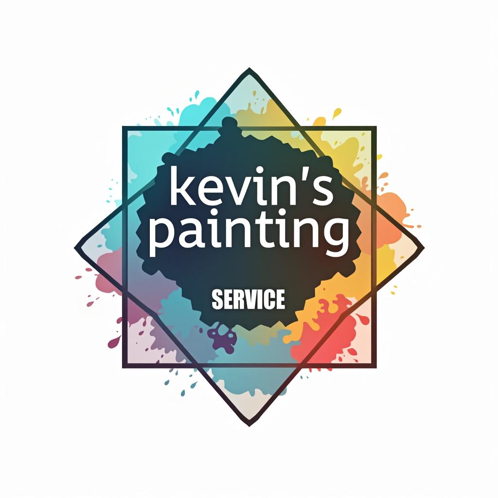  design a logo, in a geometric style. painting service , with the text 'kevin’s painting '.