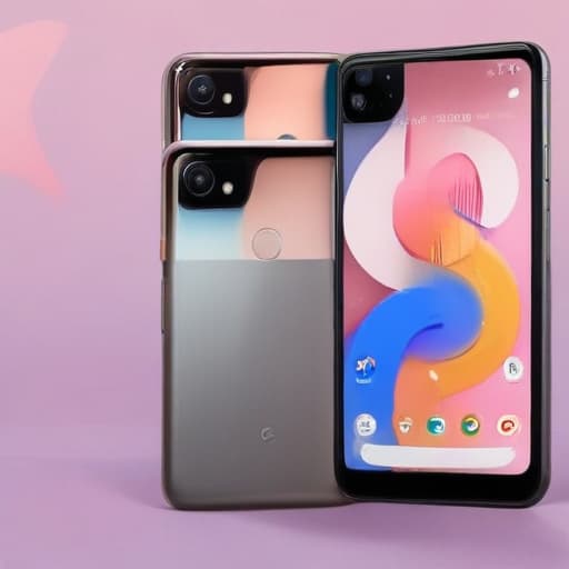 Make a ad about the new google pixel 8a in Cartoon style with Gradient background