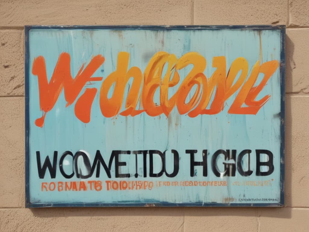 A sign saying “welcome to 4HL” with the names Ma Lent and Mr. Willett, style Pop art