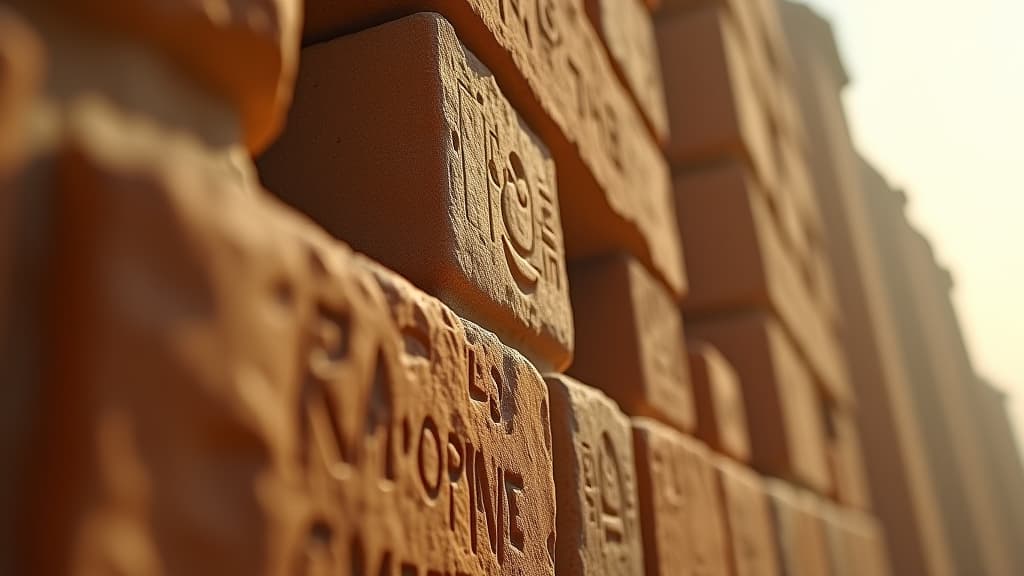  a close up of the bricks and mortar used to build the tower of babel, highlighting the technology and resources of ancient mesopotamia. hyperrealistic, full body, detailed clothing, highly detailed, cinematic lighting, stunningly beautiful, intricate, sharp focus, f/1. 8, 85mm, (centered image composition), (professionally color graded), ((bright soft diffused light)), volumetric fog, trending on instagram, trending on tumblr, HDR 4K, 8K