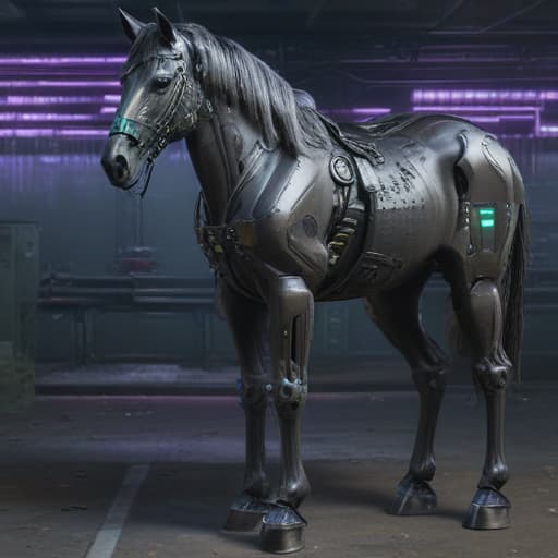 cyberpunk horse