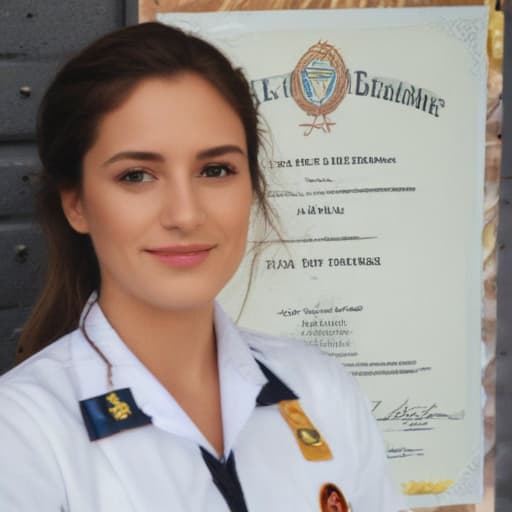 make a diploma for a female captain with the name Aylin Debiemme