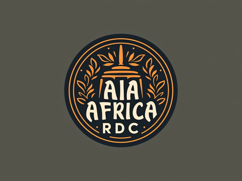  design a logo, in a threedrender style. génie, excellence, créateur , with the text 'ala africa rdc'.