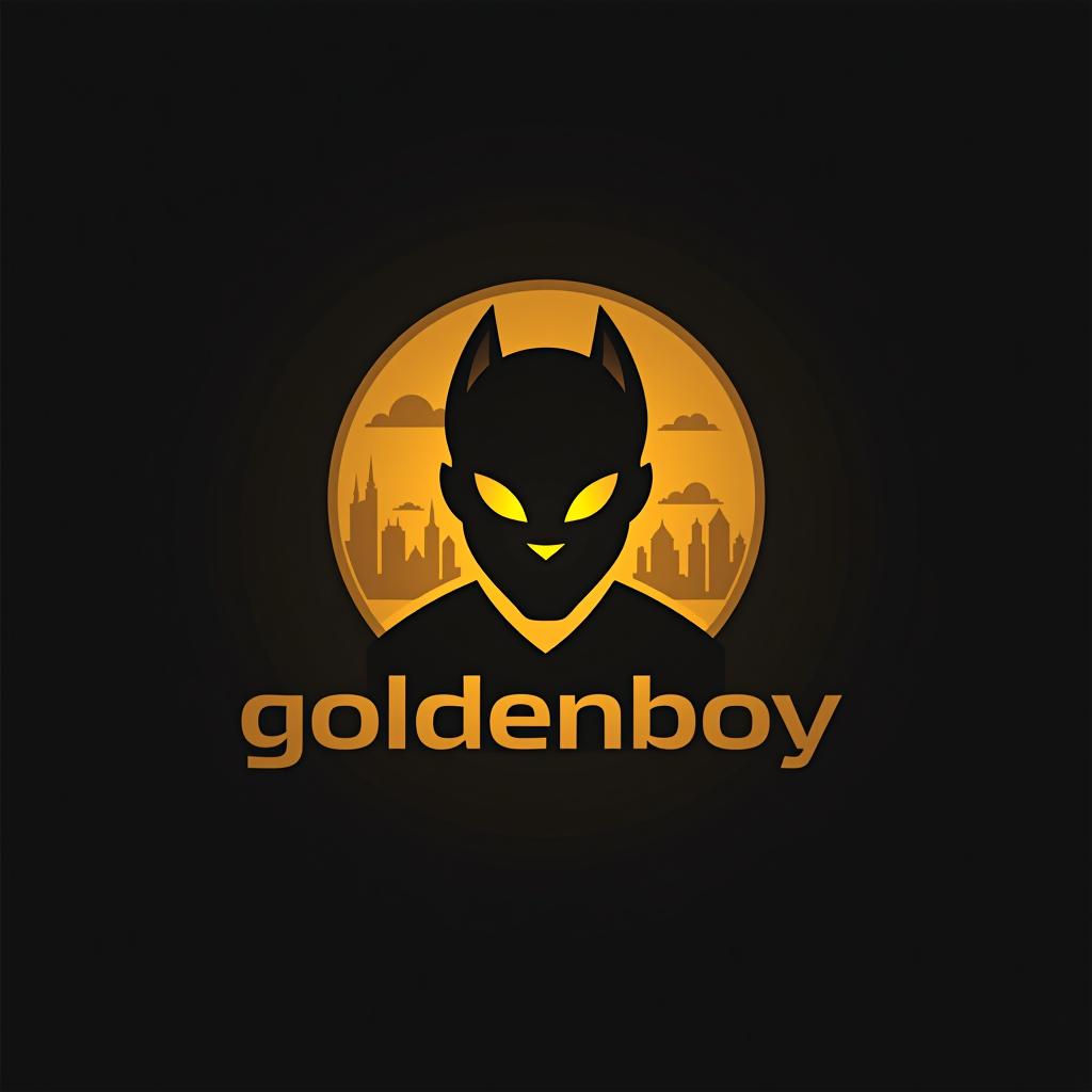  design a logo, , with the text 'goldenboyy '.