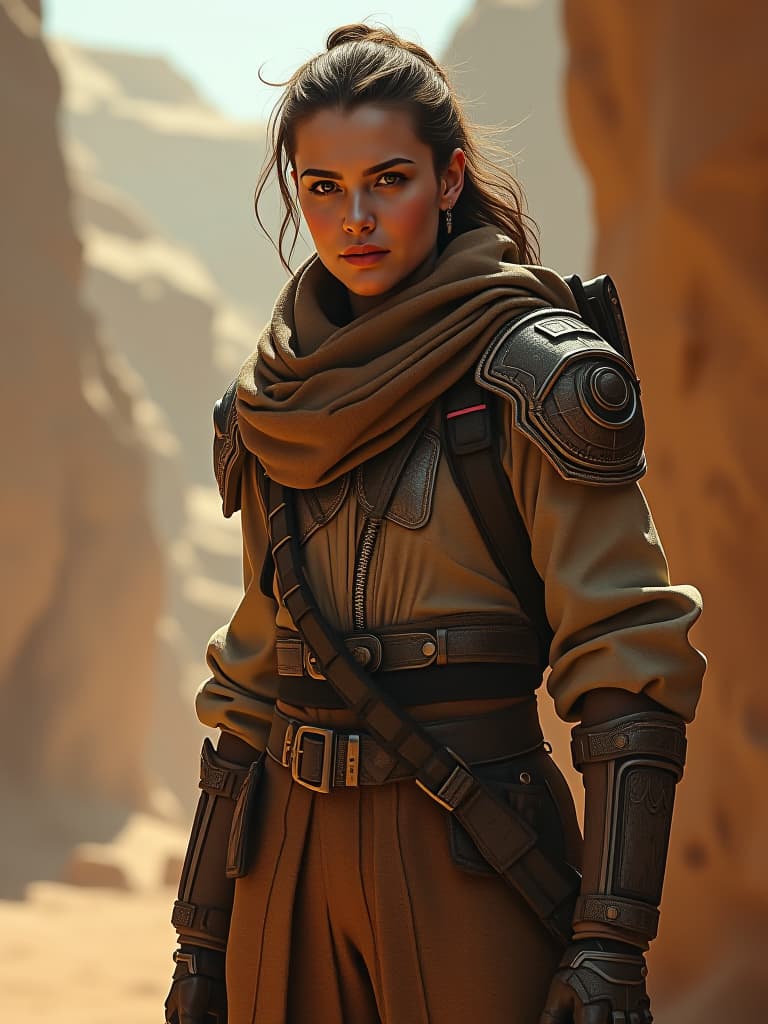  concept art dune, frank herbert, art, high detail, high resolution . digital artwork, illustrative, painterly, matte painting, highly detailed hyperrealistic, full body, detailed clothing, highly detailed, cinematic lighting, stunningly beautiful, intricate, sharp focus, f/1. 8, 85mm, (centered image composition), (professionally color graded), ((bright soft diffused light)), volumetric fog, trending on instagram, trending on tumblr, HDR 4K, 8K