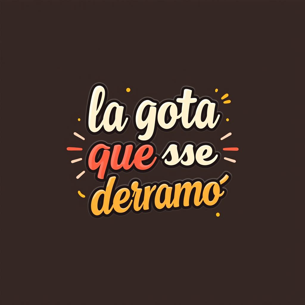  design a logo, , with the text 'la gota que se derramó '.