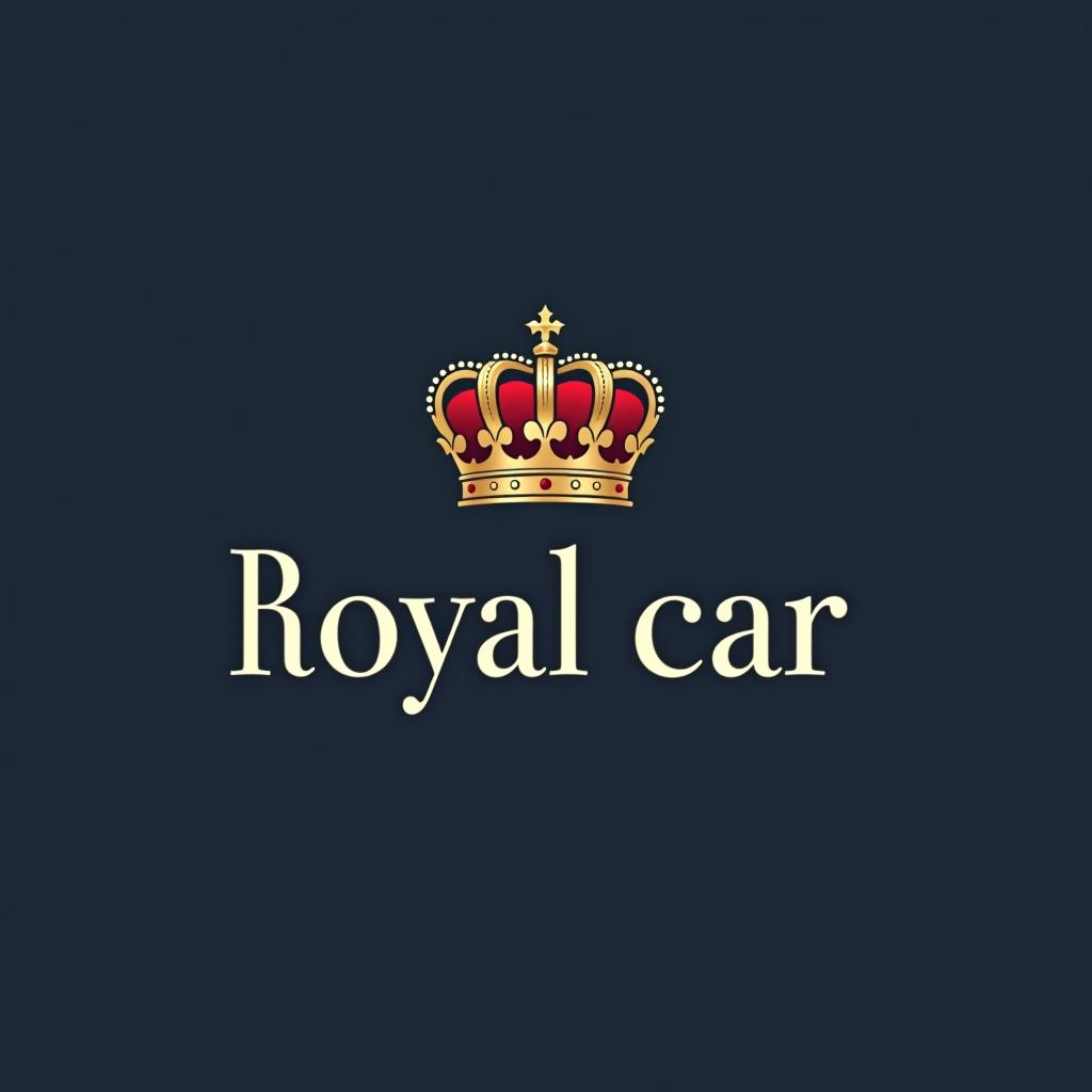  design a logo, corona per autonoleggio di auto , with the text 'royal car '.