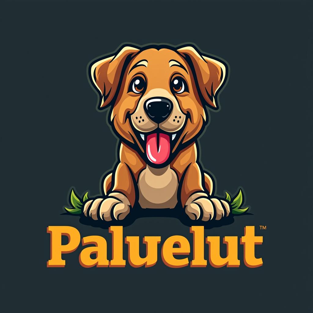  dog, text 'woof handyman palvelut', (logo:1.15), hq, hightly detailed, 4k