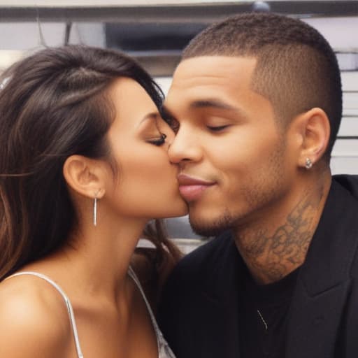 Chris brown and tyla kissing