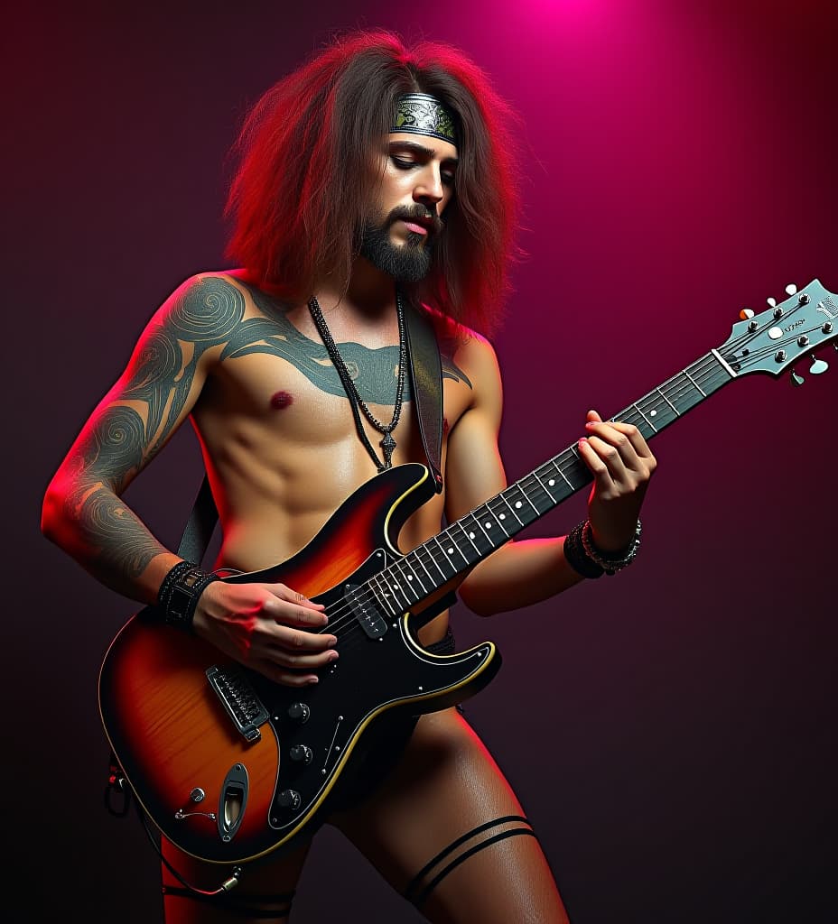  jesus christ as a punk, anarchic drag queen playing the electric guitar