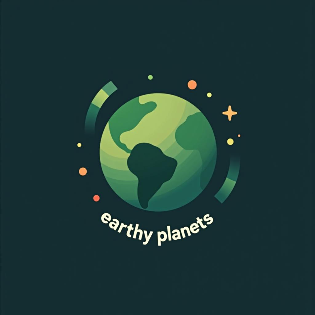  design a logo earth logo, minimal modern style, with the text 'earthy planets'.