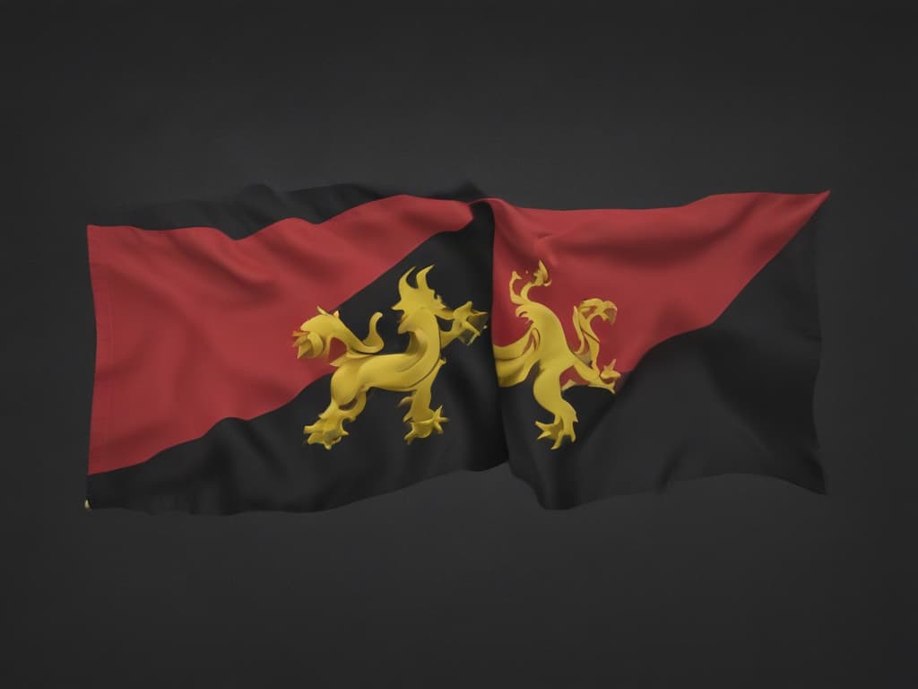 flag:((black:stark),(red:fire),(golden:geschäfts))