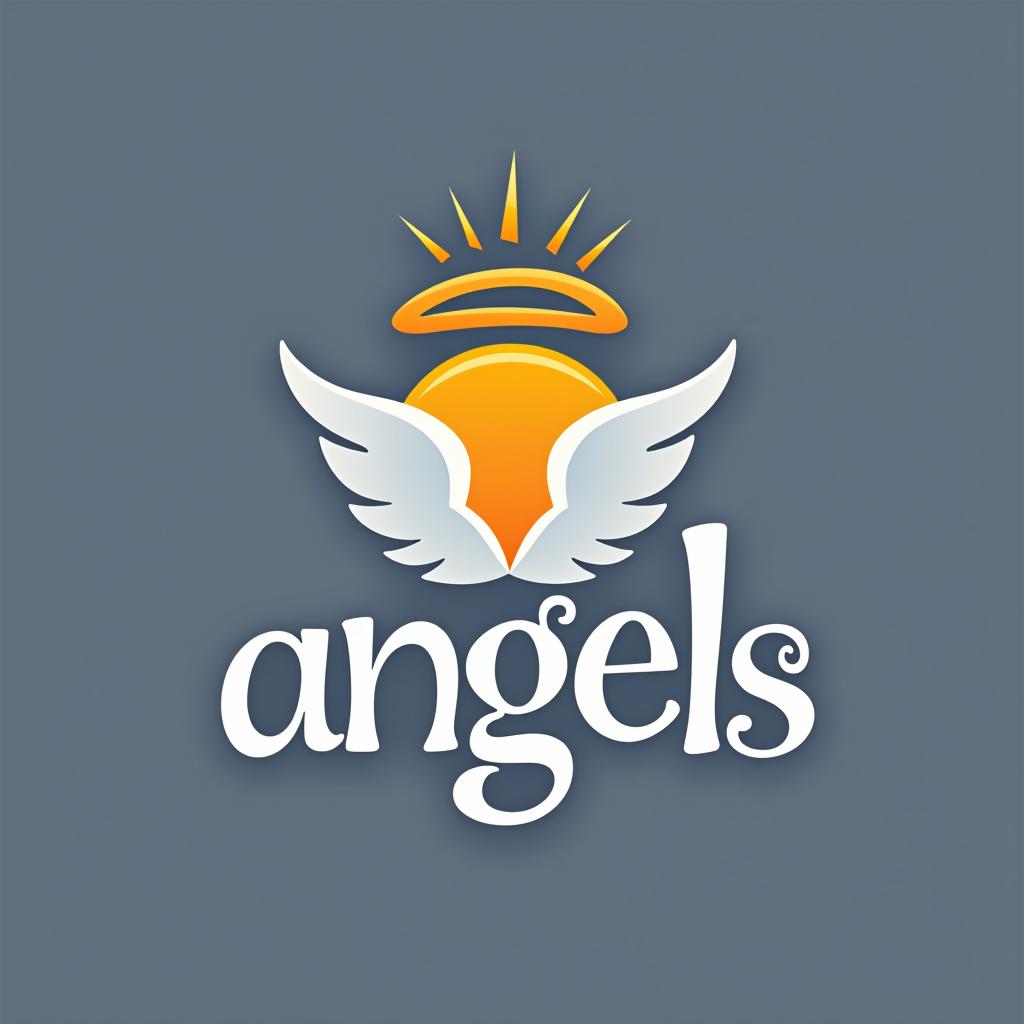  design a logo, in a abstract style. 水彩スタイル、ロゴ、海、青緑色、、白背景。, with the text 'smile angels'.