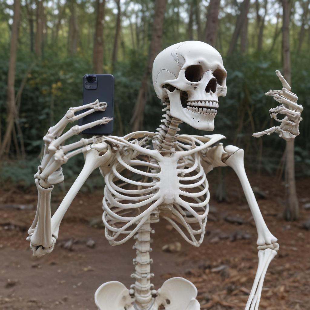 Skeleton gets a selfie