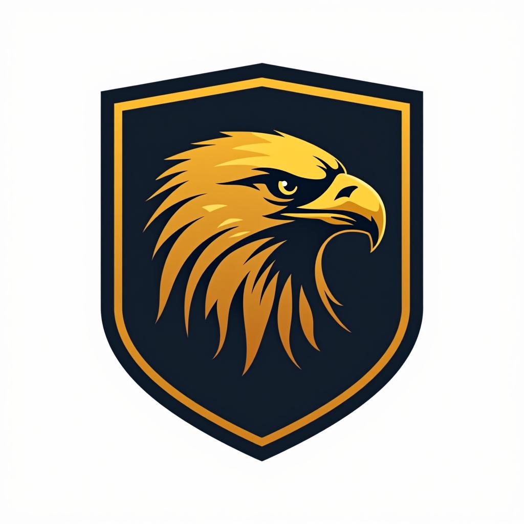  design a logo ; logo title should be 'golden eagle'. create an logo using an eagle’s eye and a shield, emphasizing the company’s focus on vigilance and protection.