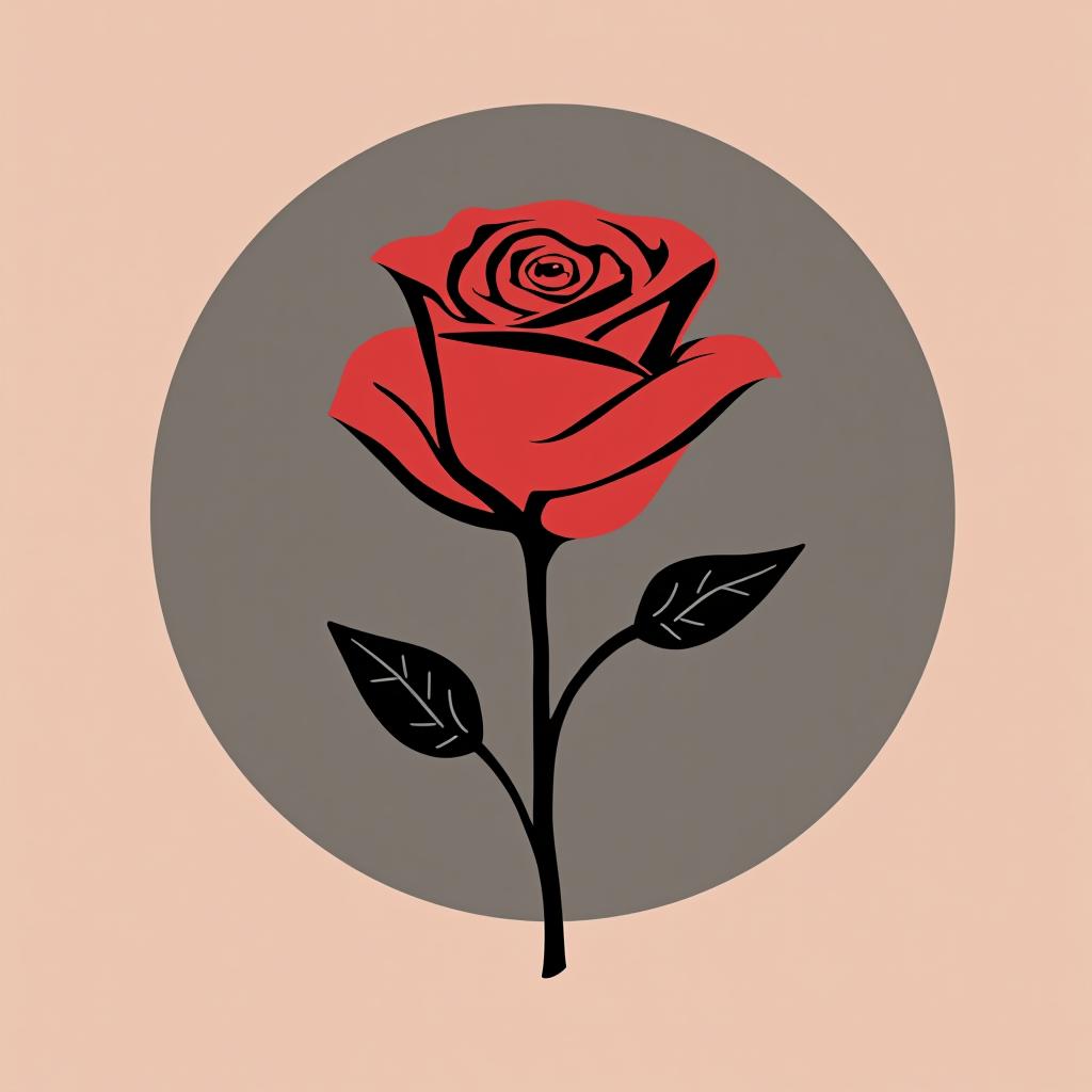  design a logo, logo minimaliste d'une rose, vectoriel, lignes dorées et fond noir