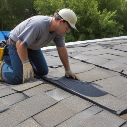 A generic local business related image of a person at work on Roofing Contractors