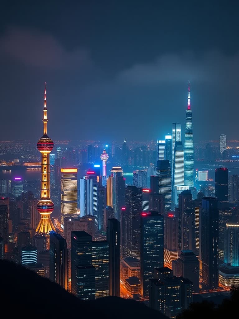  beginning from 2850, stock index growing, modern, technology, futuristic, shanghai city beautiful night view background