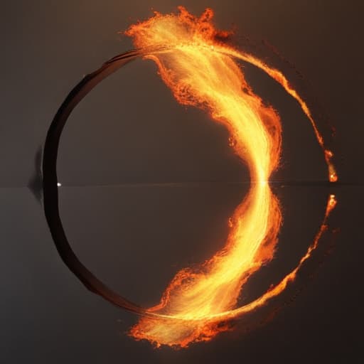 A 360 degree circle with fire