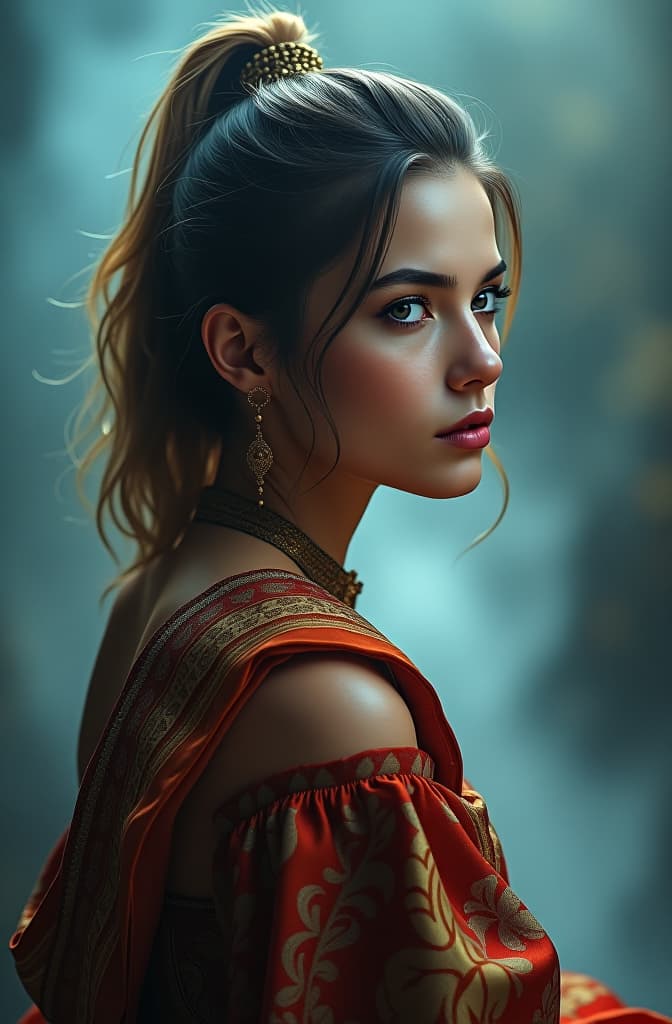  اعلان لتكثيف الشعر hyperrealistic, full body, detailed clothing, highly detailed, cinematic lighting, stunningly beautiful, intricate, sharp focus, f/1. 8, 85mm, (centered image composition), (professionally color graded), ((bright soft diffused light)), volumetric fog, trending on instagram, trending on tumblr, HDR 4K, 8K